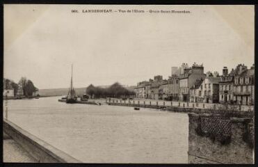 Landerneau. - Vue de l'Elorn prise du quai de Cornouaille