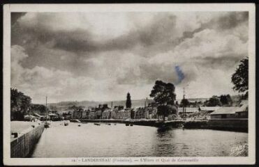 Landerneau. - Vue sur l'Elorn et les quais