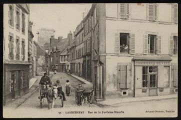 Landerneau. - Rue de la Fontaine Blanche, croisement avec la rue de l'Eglise