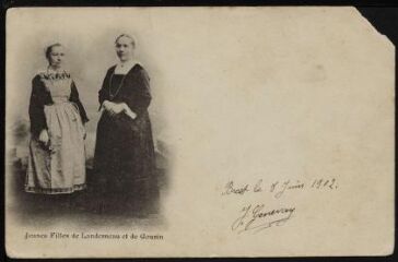 Jeunes filles de Landerneau et de Gourin en coiffe