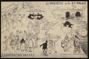 La Forêt-Landerneau. - "Le mystère de la Grande Palud", dessin "Landerneau cancans"