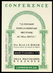 Conférence «  Le paysage dans la peinture bretonne au 19ème siècle »