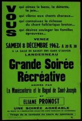 Soirée récréative au profit de l' Association des Aides familiales de Landerneau.