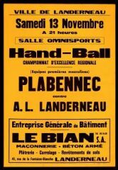 Hand-Ball championnat d'excellence à Landerneau