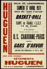 Basket-ball Championnat honneur fédéral, U.S.Charonne-Paris contre Gars d'Arvor à Landerneau