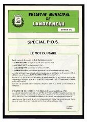 Bulletin municipal de Landerneau - Spécial POS de Janvier 1983 N° spécial
