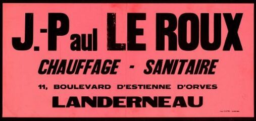 J-Paul Le Roux – Chauffage-Sanitaire – Landerneau