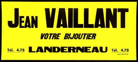 Jean Vaillant – Bijoutier – Landerneau