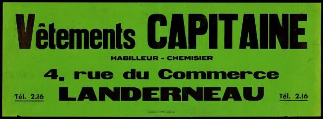 Vêtements Capitaine – Habilleur-Chemisier – Landerneau