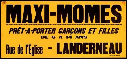 Maxi-mômes – Prêt à porter jeunes (garçons et filles 6 – 14 ans) - Landerneau