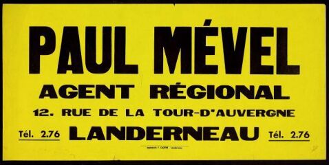 Paul Mével - Agent régional -Landerneau