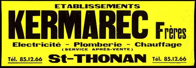 Etablissement Kermarec Frères – Electricité-Plomberie-Chauffage – St - Thonan