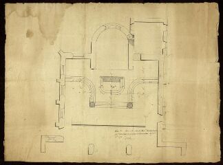 Plan du choeur et sanctuaire de Saint-Houardon