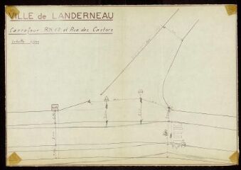 Carrefour de la Route nationale 12 et la rue des Castors : plan