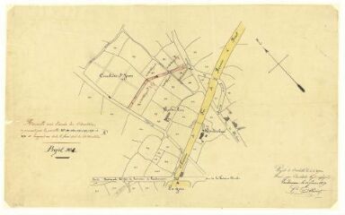 Plan des nouvelles voies d’accès du Cimetière en passant par Keranden Bian, projet n°4