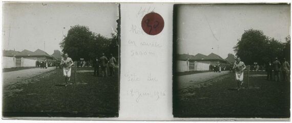 1 vue  - Landerneau. - Fête du 18 juin 1916, Robert en course du 5000m (ouvre la visionneuse)
