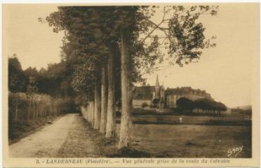 1 vue  - Carte postale, vue générale du couvent des Bénédictines prise de la route du calvaire (ouvre la visionneuse)