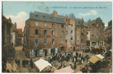 1 vue  - Carte postale Landerneau - Place du Marché (ouvre la visionneuse)