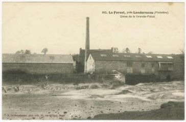 1 vue  - Carte postale, La Forest-Landerneau, usine de la Grande Palud (ouvre la visionneuse)