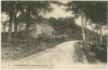 1 vue  - Carte postale, route de la Forest-Landerneau (ouvre la visionneuse)