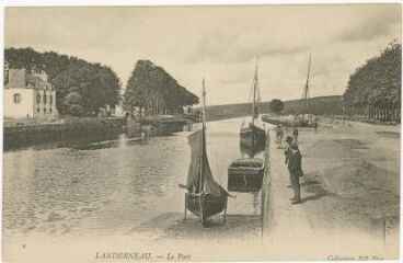 1 vue  - Carte postale, Landerneau, le port (ouvre la visionneuse)