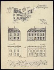 1 vue  - Landerneau. - Maison à l\'angle de la rue du Général Goury et de la rue Romain Desfossés, avec détails architecturaux (ouvre la visionneuse)