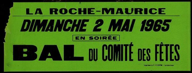1 vue  - Bal du comité des fêtes à La Roche-Maurice (ouvre la visionneuse)