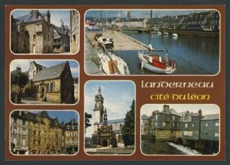 1 vue  - Landerneau, cité du Léon.- Vieilles maisons, Saint-Houardon, le pont, le port (ouvre la visionneuse)