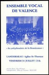 1 vue  - Ensemble vocal de Valence « les polyphonistes de la Renaissance » (ouvre la visionneuse)