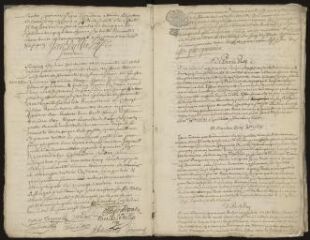 33 vues  - Registre des délibérations de la Communauté de ville, 1691-1693 (ouvre la visionneuse)